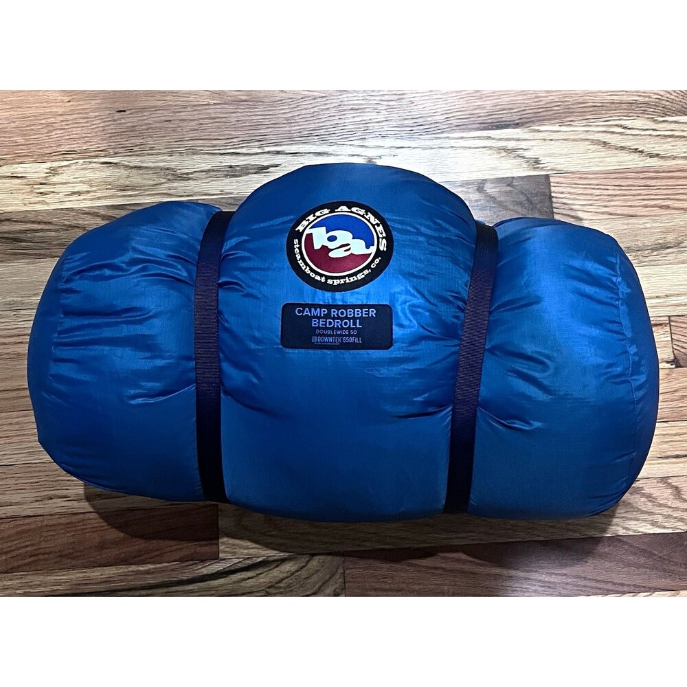 Big Agnes Camp Robber Bedroll Doublewide 2P 650 Fill DownTek 45°F+ Blue/Black